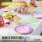 Exquisite 350 Pcs Plastic Plates for Party – Disposable Plates Set – 50 Each of 9" Dinner Plates, 7" Dessert Plates, Plastic Cups, Napkins & Plastic Cutlery – Plastic Dinnerware by Party Solids
